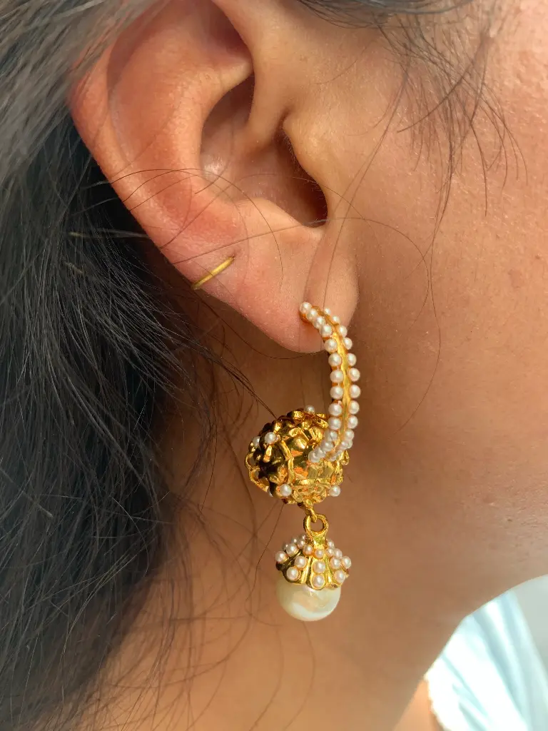 PEARL HOOP JHUMKA