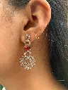 MOTIFS RUBY RED EARRING