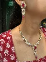 RED LAYERED NECKLACE SET