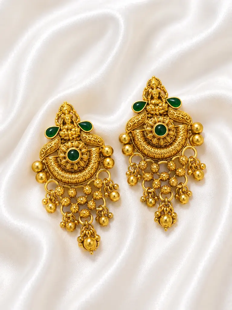 ANTIQUE GOLD DANGLER EARRING