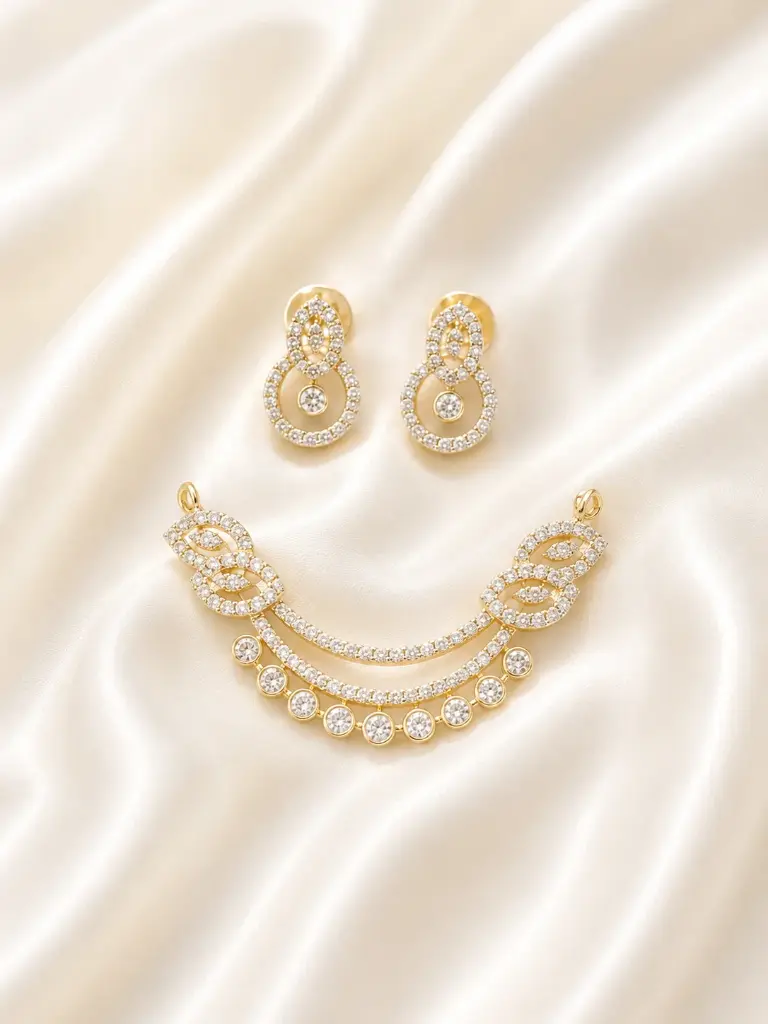 MANGALSUTRA AND EARRING SET