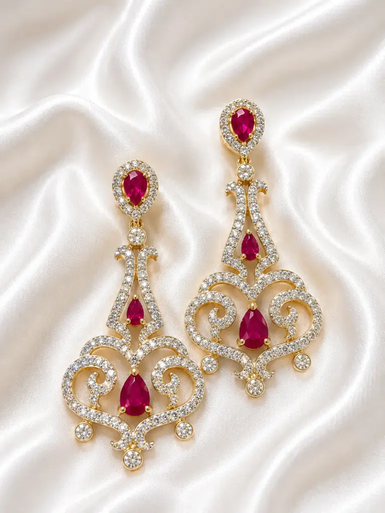 RUBY LAYERED EARRING