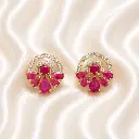 CRYSTAL PINK EARRING
