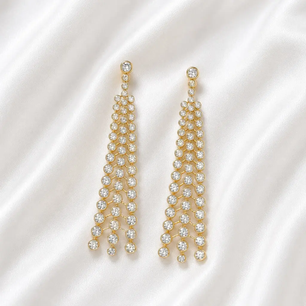 TRIO TENNIS SWAROVKSI EARRING