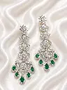 GREEN STONE DROP EARRING