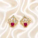 DECO RUBY EARRING