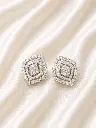 METAL GLASS EARRING