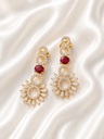 MOTIFS RUBY RED EARRING